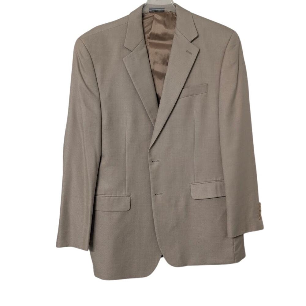 Ralph Ralph Lauren Men's Silk Wool Sportcoat Blazer Single Vent Preppy Khaki 44L